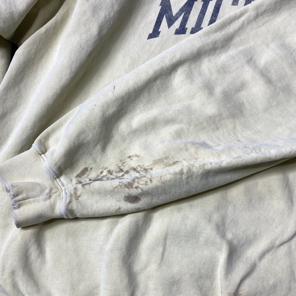 Vintage Champion Weathered Classics Michigan Yellow Crewneck Sweatshirt - Picture 7 of 7